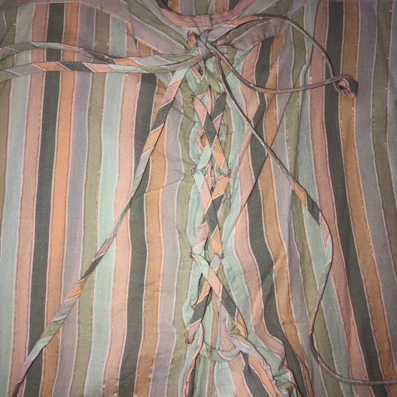 LUCKY BRAND PASTEL STRIPE LUREX TANK TOP - Picture 6 of 8